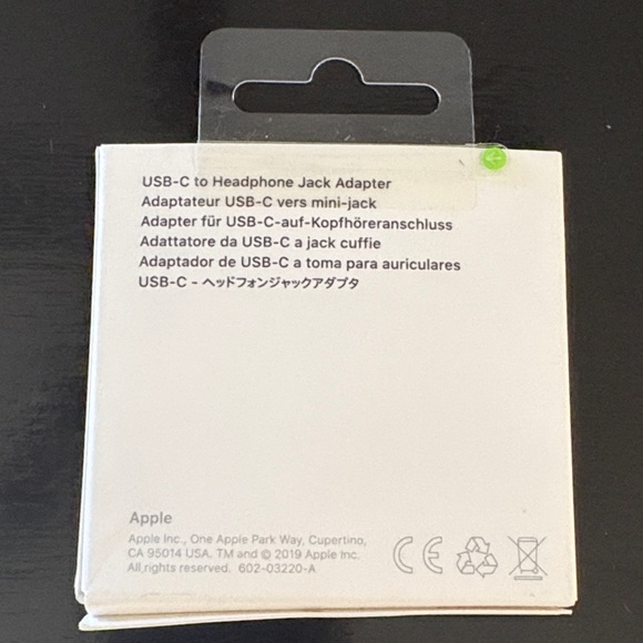 Apple USB-C to Headphone Jack Adapter - White - Picture 2 of 3